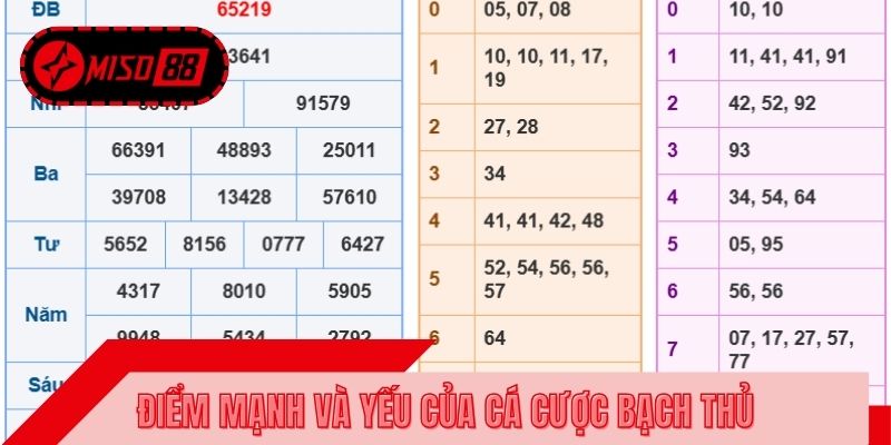 Điểm mạnh và yếu của hình thức cá cược bạch thủ